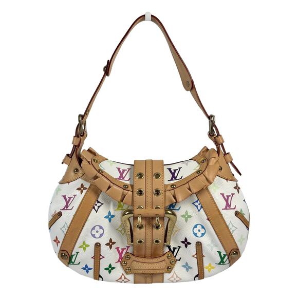 Louis Vuitton Vintage Takashi Murakami Blanc Multicolor Leonor Shoulder Bag - Picture 1 of 11